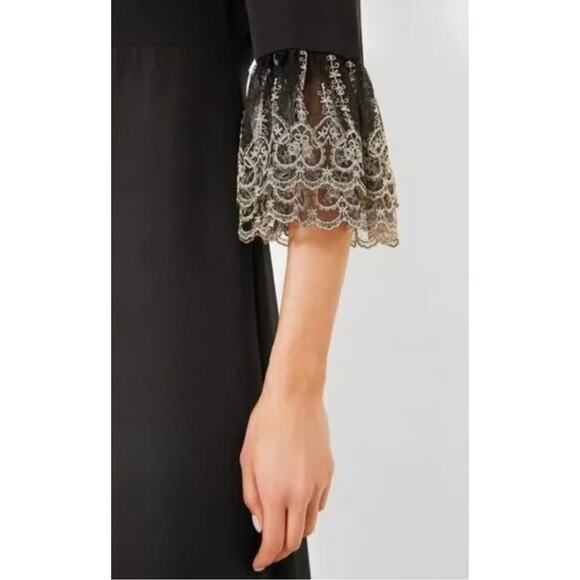 TUCKERNUCK Pomander Place Black Gold Lace Lillith Dress NWT Size Medium - Picture 8 of 11
